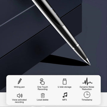 JNN Professional Digital Voice Recorder + HD MP3, 4GB Smart Pen Voice Activated Recorder for Meetings, Interviews, Classes & More - Imported from UK